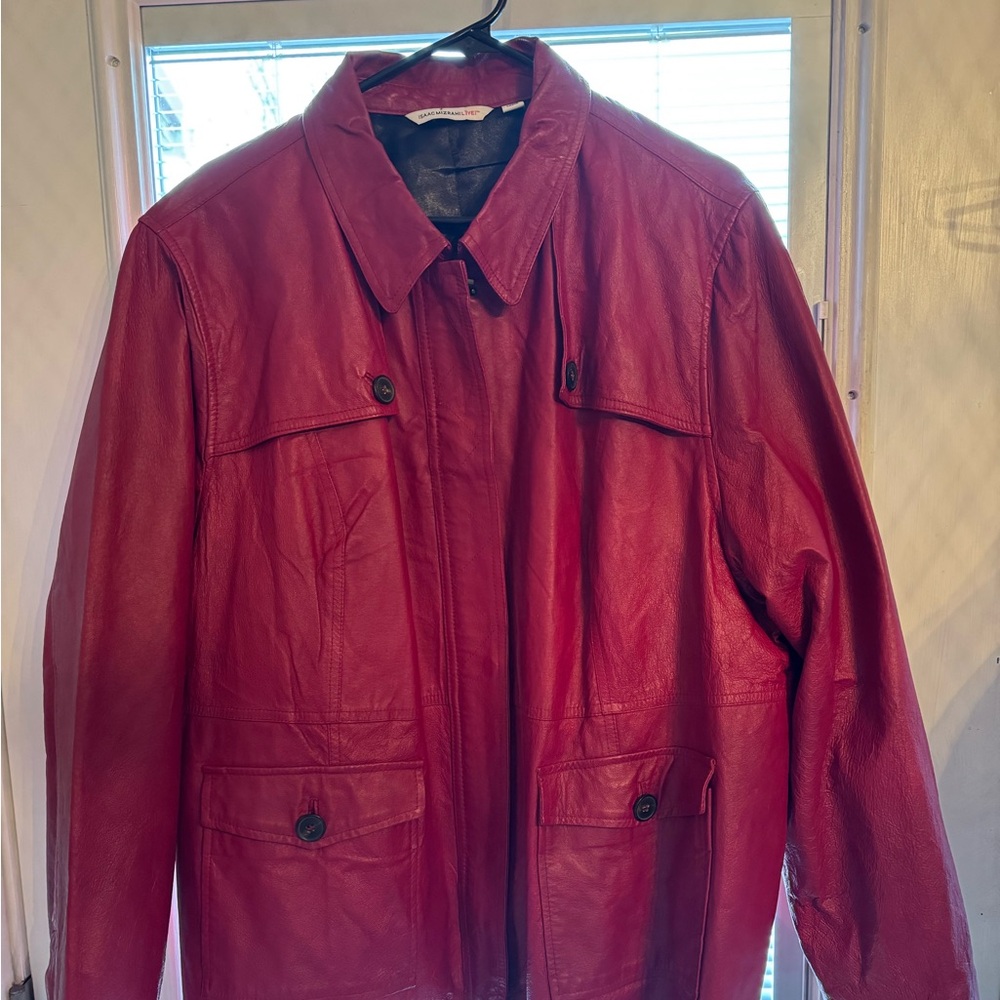 Woman’s Vintage Red Leather Jacket